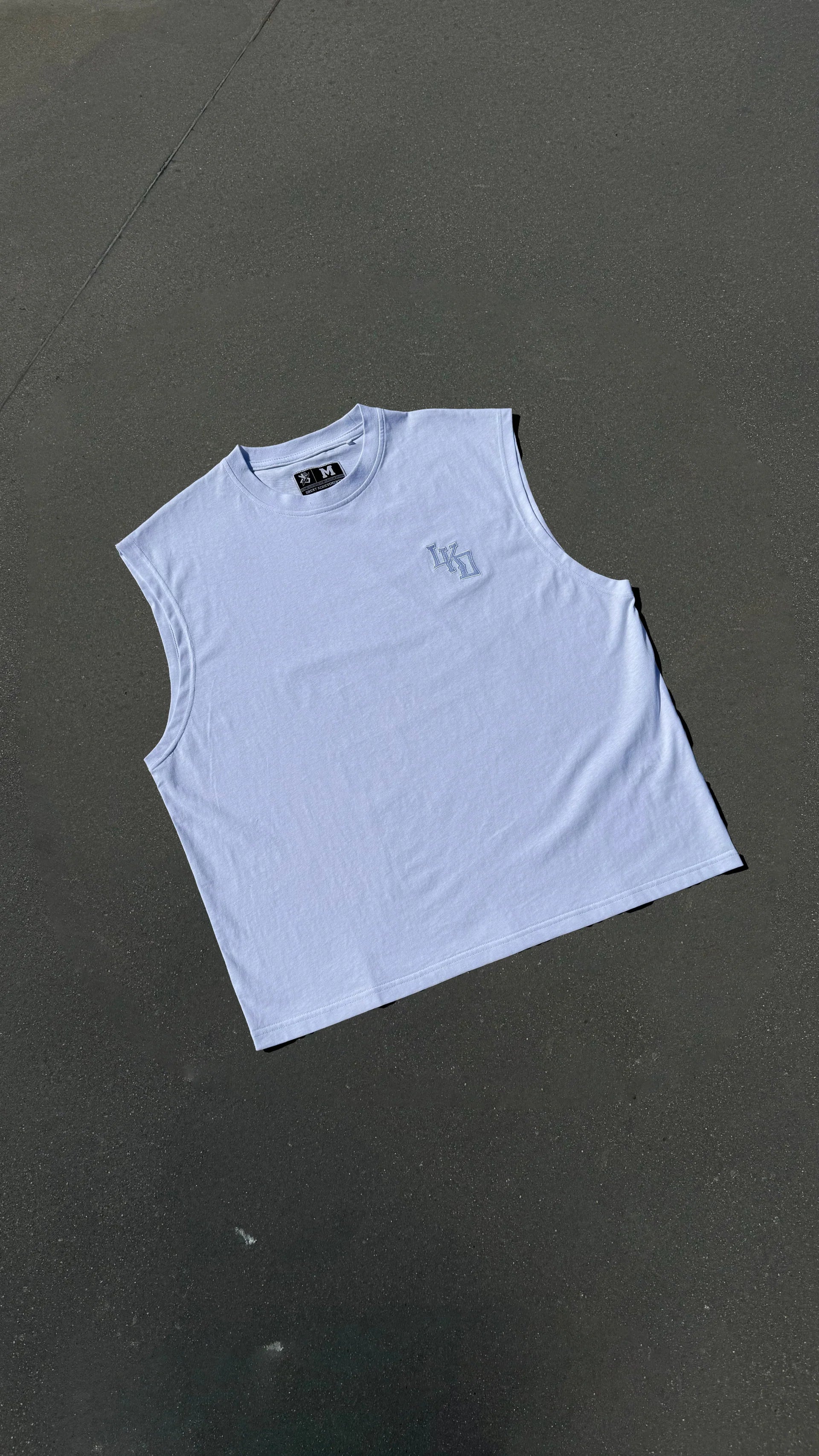 Débardeur oversize blanc homme LOCKD – style festival streetwear