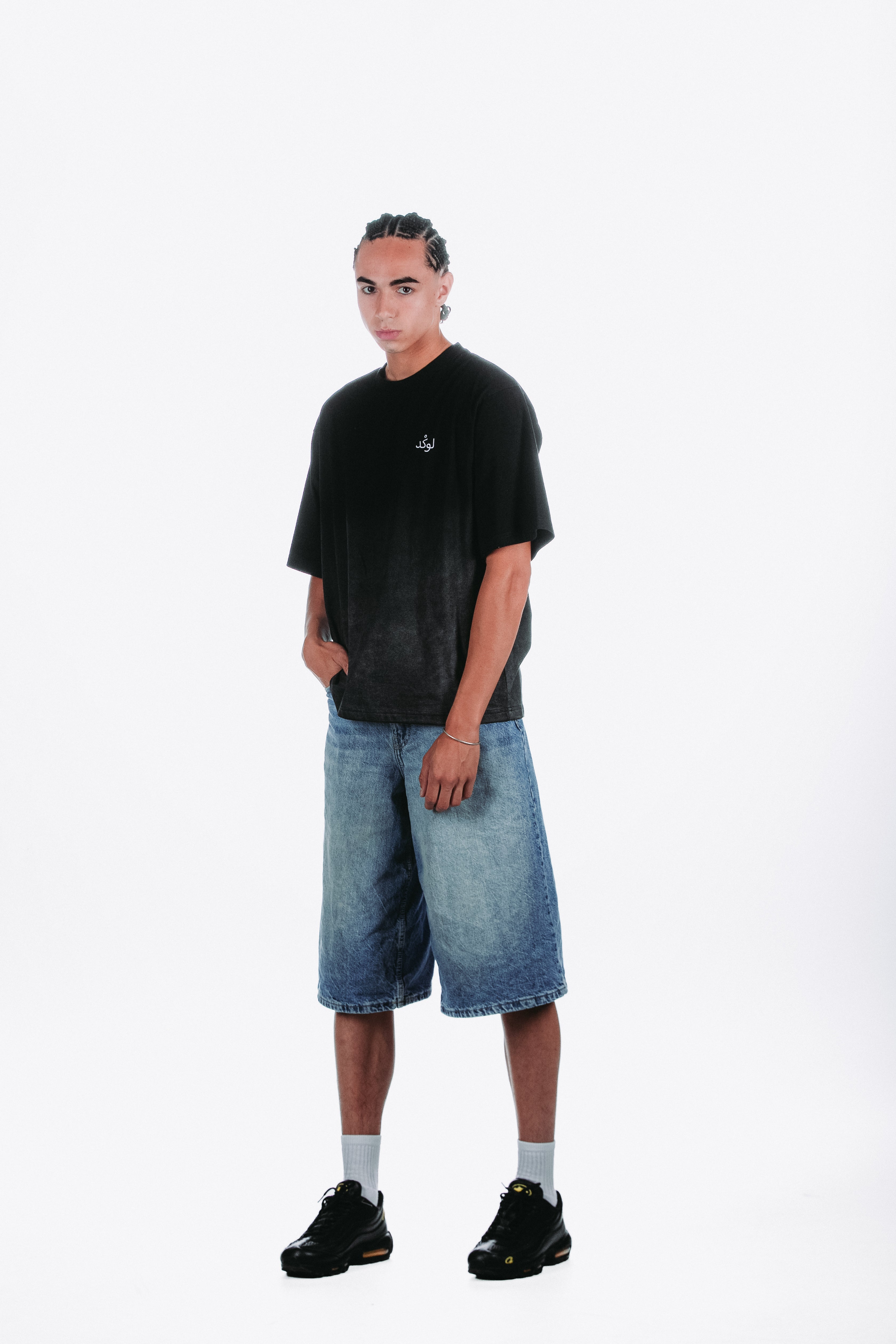 T-shirt Oversize Noir Gradient Arabic Logo – LOCKD (by Lebouseuh)