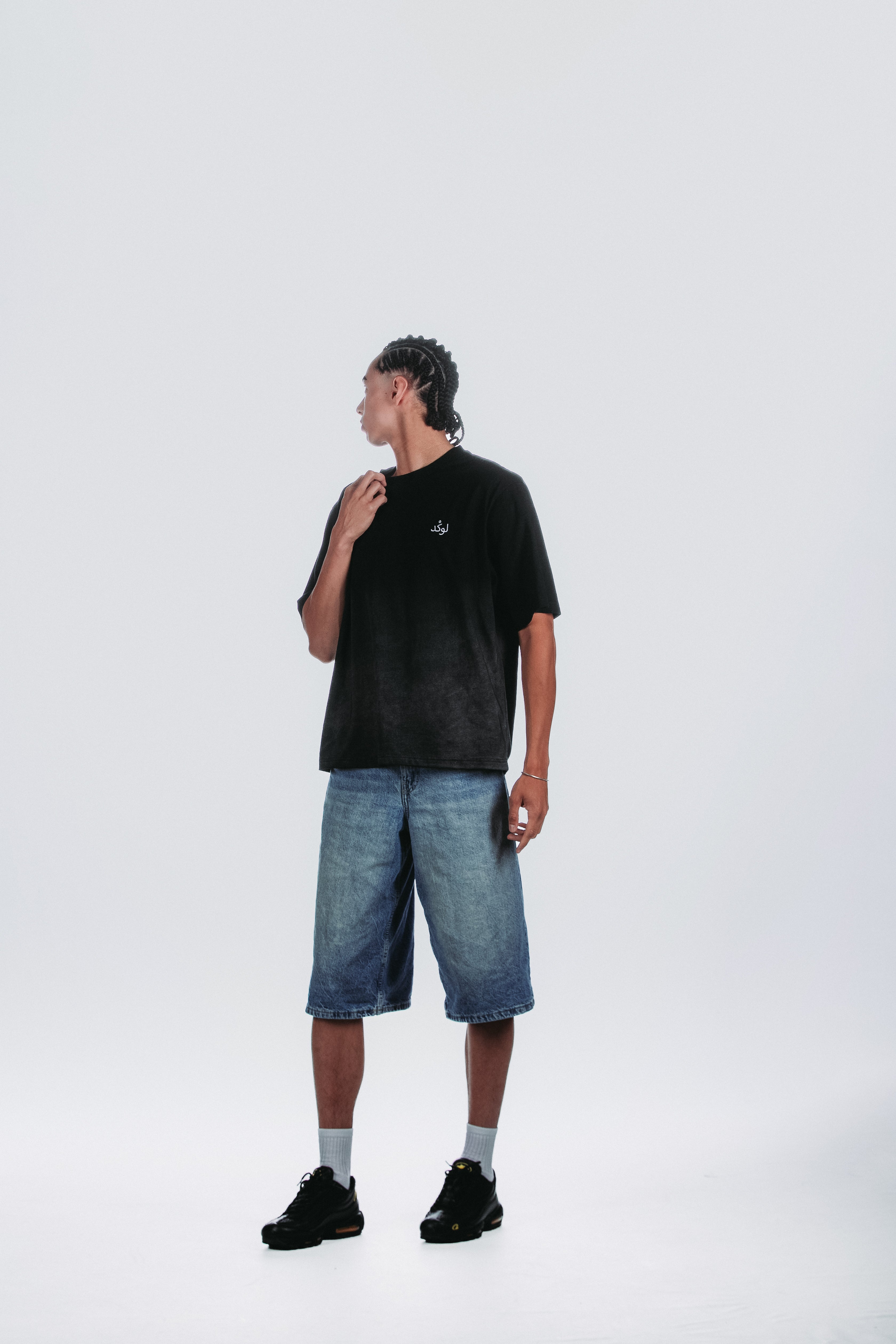 T-shirt Oversize Noir Gradient Arabic Logo – LOCKD (by Lebouseuh)