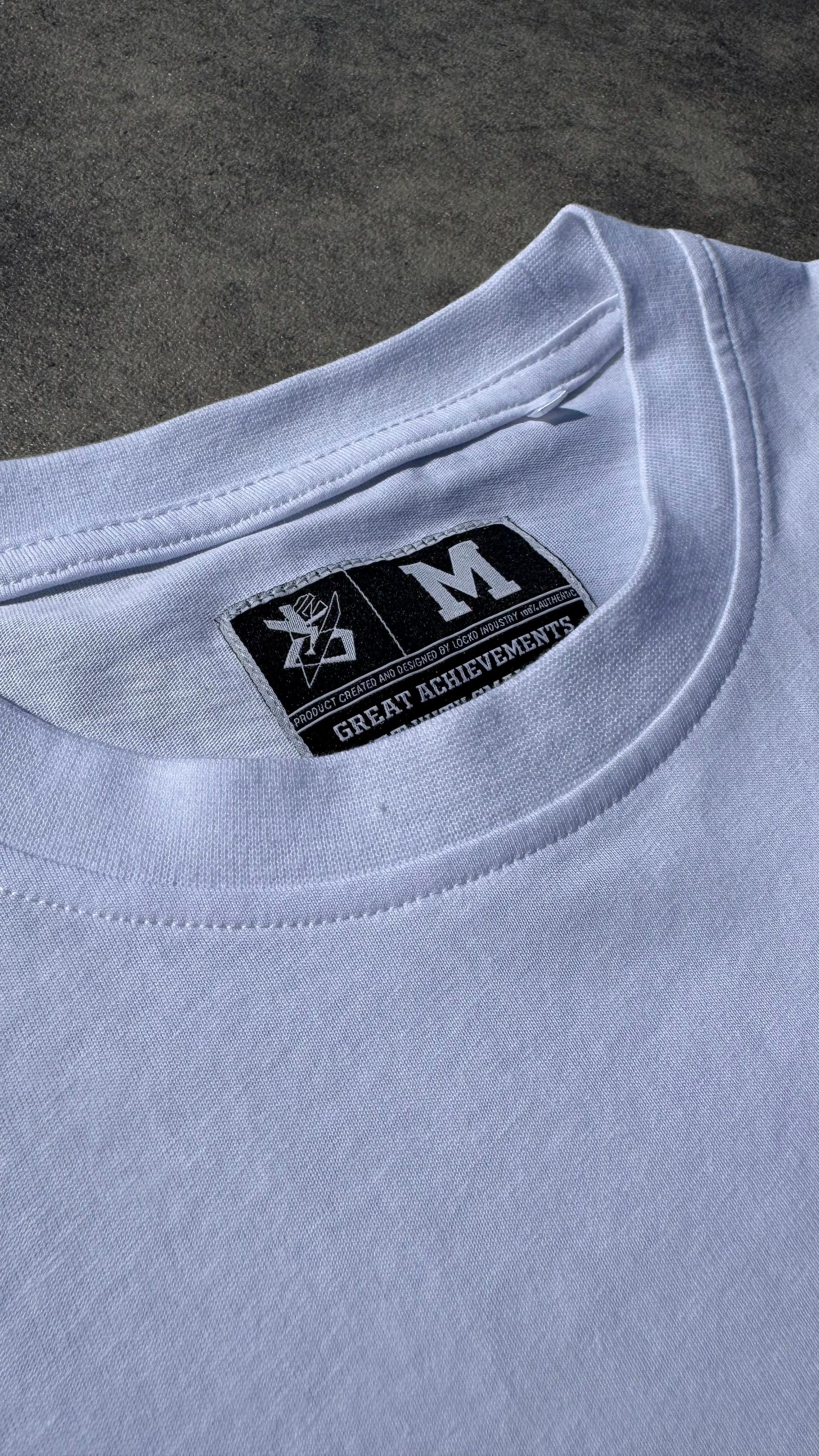 Étiquette LOCKD – débardeur oversize blanc streetwear